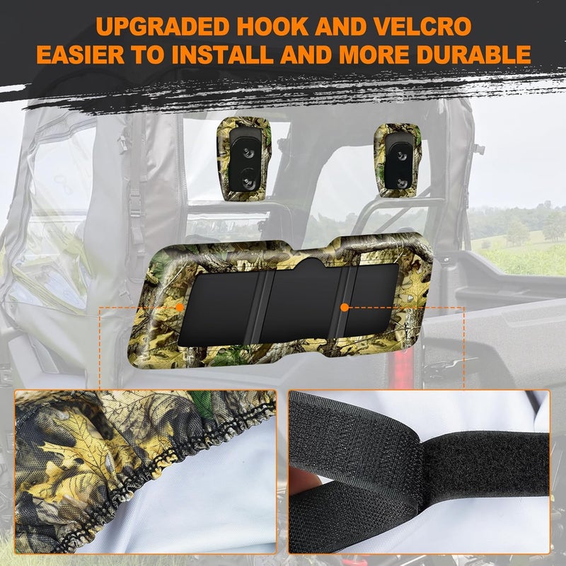 BORDAN Waterproof Seat Covers for UTV Pioneer 700, Heavy Duty 1680D UTV Seat Covers for Pioneer 700/700-4 2014-2025 Full Protection Outdoor Camo(4 PCS) - Image 3